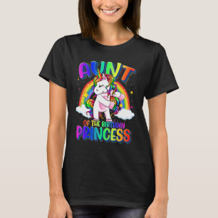 T-shirt Tante De L'Anniversaire Princesse Flossing Unicorn