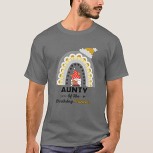 T-shirt Tante De L'Anniversaire Princesse Funny Aunty Gnom