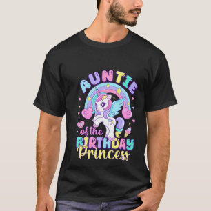 T-shirt Tante De L'Anniversaire Princesse Funny Unicorn Pl
