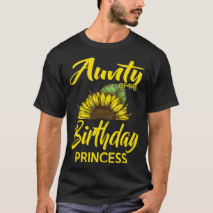 T-shirt Tante De L'Anniversaire Princesse Maman Sunflower