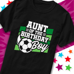 T-shirt Tante de l'enfant fêté à une fête de football pour