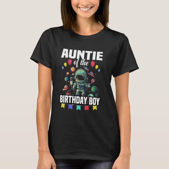 T-shirt Tante de l'espace astronaute d'anniversaire (Devant)