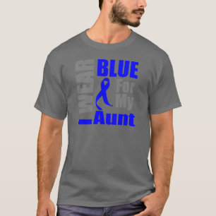 T-shirt Tante de ruban bleu d'usage du cancer du colon I