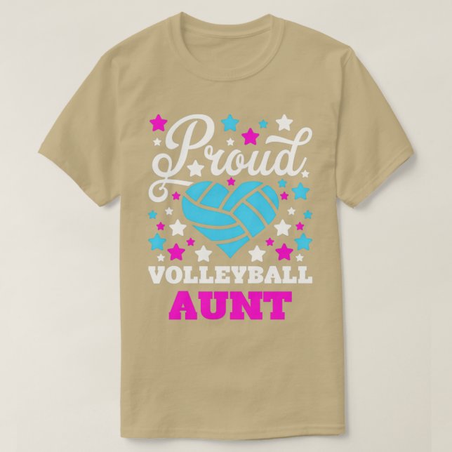 T-shirt Tante de volley-ball fière (Design devant)