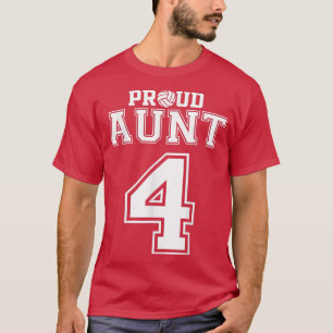 T-shirt Tante de volley-ball fière personnalisée numéro 4