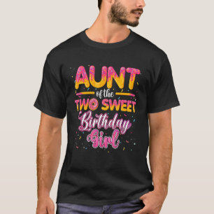 T-shirt Tante Des Deux Douces Fille D'Anniversaire Donut 2