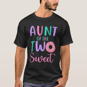 T-shirt Tante des deux douces tante 2e anniversaire fille