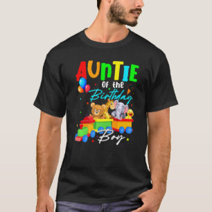 T-shirt Tante Des Garçons Anniversaires Train Famille Safa