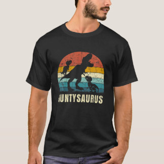 T-shirt Tante Dinosaur Auntysaurus 2 Fils Fils Fils Fille