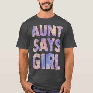 T-shirt tante dit que le sexe féminin révèle l'annonce de