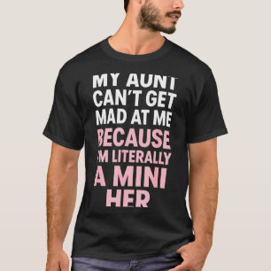 T-shirt Tante drôle Citation mini famille assortie nièce