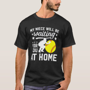 T-shirt Tante drôle de receveur de softball d'un receveur
