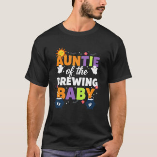 T-shirt Tante du bébé en gestation Halloween Révélation de