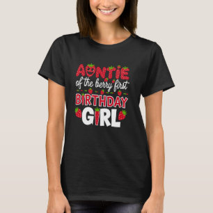 T-shirt Tante du Berry premier anniversaire fille fraise