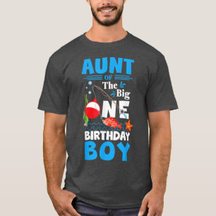 T-shirt Tante Du Big One Birthday Boy Pêche 1er First