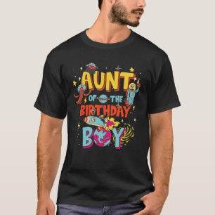 T-shirt Tante du garçon d'anniversaire astronaute garçon A