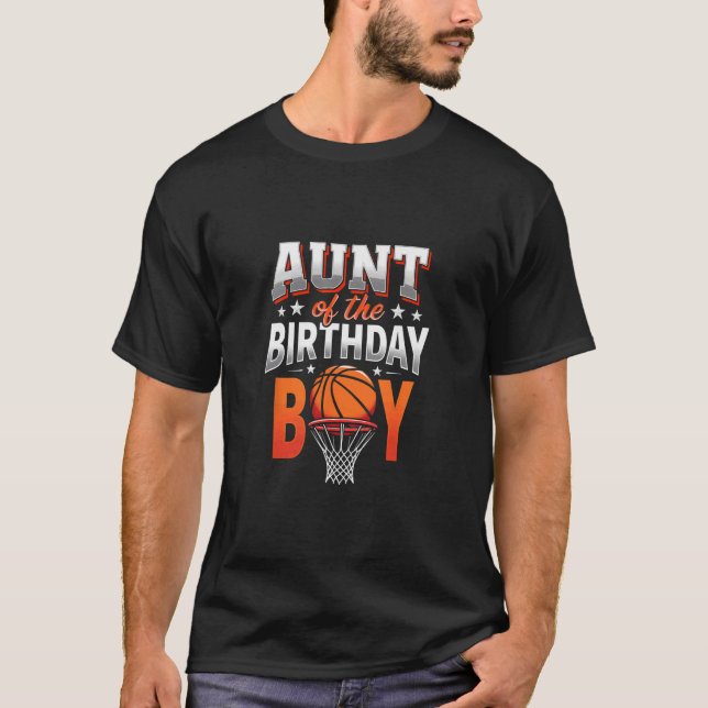 T-shirt Tante du garçon d'anniversaire Sketll Ller  (Devant)