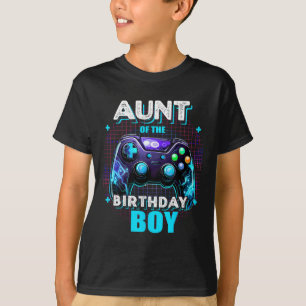 T-shirt Tante du garçon d'anniversaire Vidéo familiale cor