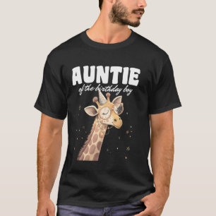 T-shirt Tante du girafe garçon du jour de naissance Cozy W