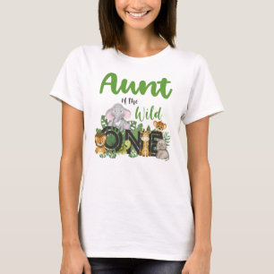 T-shirt Tante du Wild One Jungle Safari Zoo Animaux