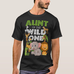 T-shirt Tante Du Zoo Sauvage Anniversaire Safari Jungle An