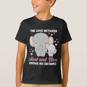 T-shirt Tante et nièce Love Tante Famille Elephant Hearts