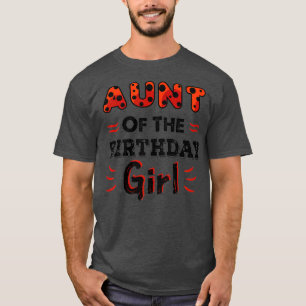 T-shirt Tante Femme De L'Anniversaire Fille Ladybug Thème