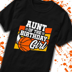 T-shirt Tante Fille Anniversaire Basketball Fille Annivers