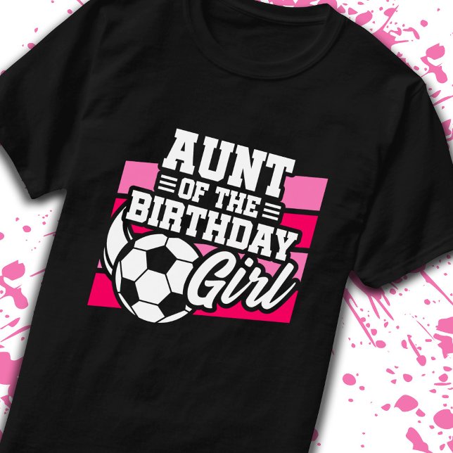 T-shirt Tante Fille Anniversaire Football Fille Anniversai (Créateur téléchargé)