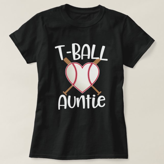 T-shirt Tante Gift de base-ball qui est mon neveu là (Design devant)