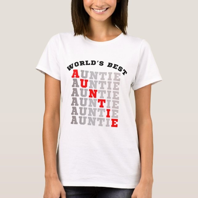 T-shirt Tante la meilleure du monde (Devant)