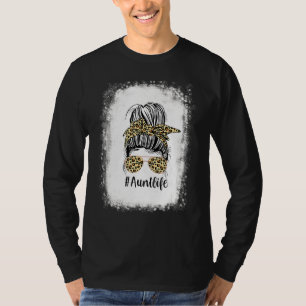 T-shirt Tante Léopard Tante Vie Messy Bun Fille Mère