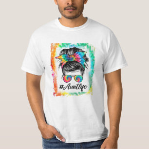 T-shirt Tante Life Messy Bun Cheveux