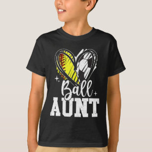 T-shirt Tante Ll Douce Ll Football Tante Ll Des Deux