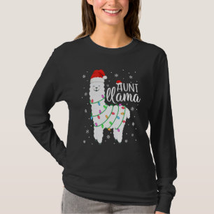 T-shirt Tante Llama Drôle Noël Llama Tante Alpaca Père Noë