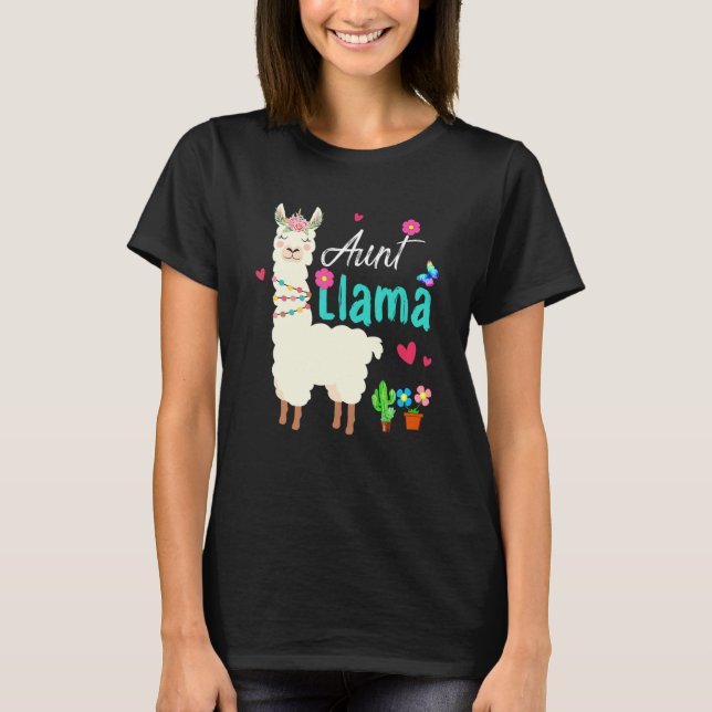 T-shirt Tante Llama Fête des Mères Tante Anniversaire (Devant)