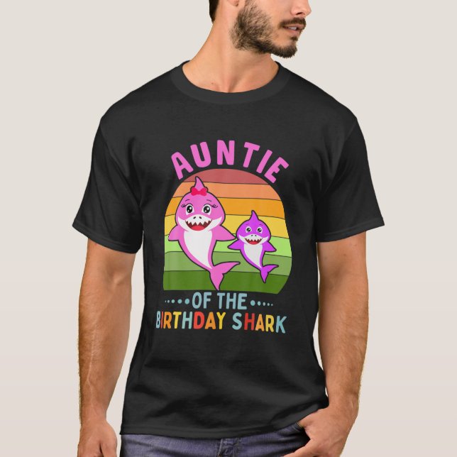 T-shirt Tante Mignonne Du Requin Anniversaire Tante Corres (Devant)
