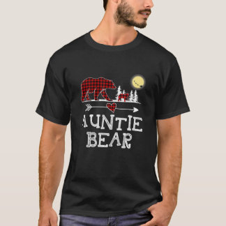 T-shirt Tante Oear Pajama de Noël Rouge Plaid Buffalo