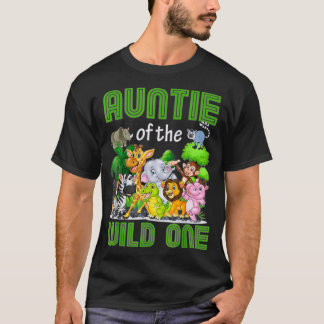 T-shirt Tante Of The Wild One Birthday Safari Jungle 2e 