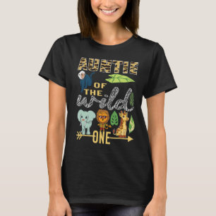 T-shirt Tante Of The Wild One Zoo 1EBirthday Safari Jun