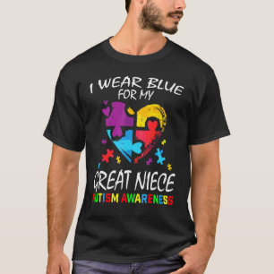T-shirt Tante Oncle Je Porte Bleu Pour Ma Grande Nièce Aut