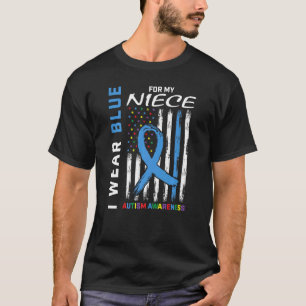 T-shirt Tante Oncle Je Porte Bleu Pour Ma Nièce Sensibilis