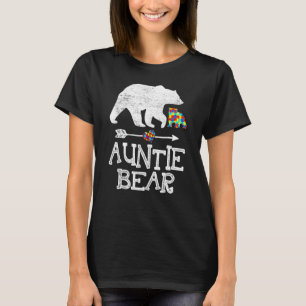 T-shirt Tante Ours de sensibilisation à l'autisme Soutien