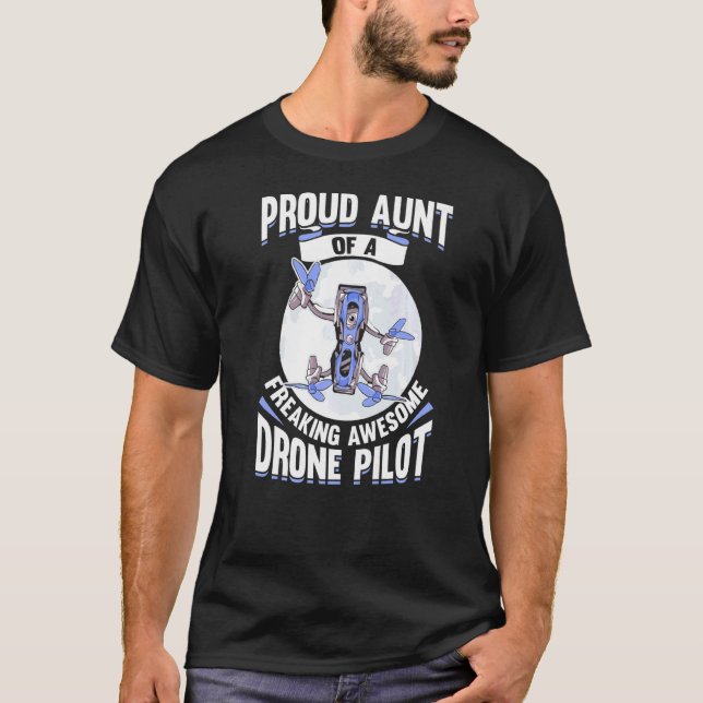 T-shirt Tante pilote de drone Quadcopter (Devant)