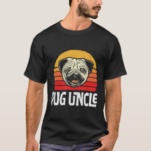 T-shirt Tante Pug Drôle Mignon Visage de Pug Souriant Rétr