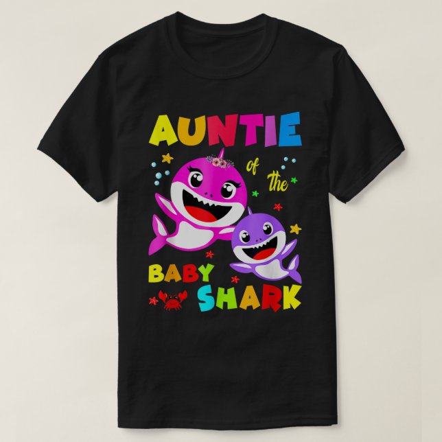 T-shirt Tante Requin Anniversaire Tante Requin Famille Tee (Design devant)