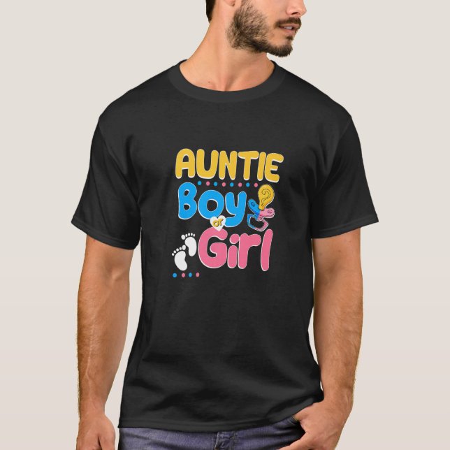 T-shirt Tante rose ou bleue vous aime la meilleure tante j (Devant)