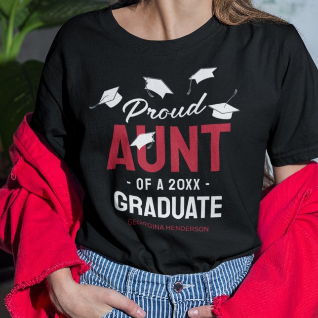 T-shirt Tante rouge noire 2025 Diplômée (Créateur téléchargé)