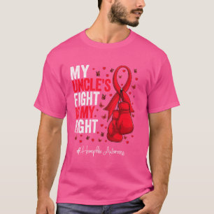 T-shirt Tante Ruban Rouge Sensibilisation à l'hémophilie