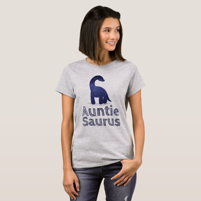 T-shirt Tante Saurus, Tante Dinosaur, Nouvelle Tante Cadea (Devant entier)